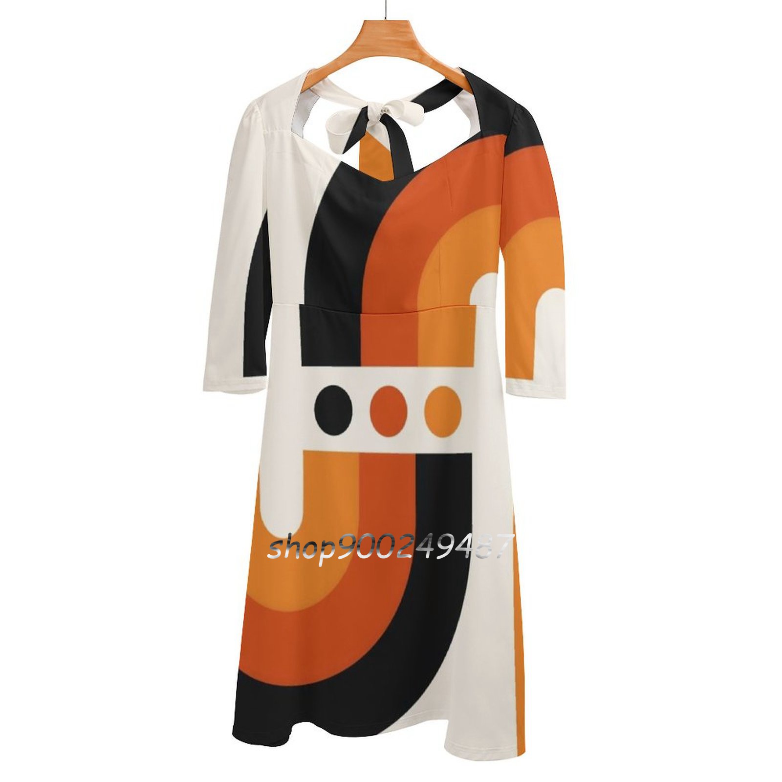 Women'S Fashion Of The 60S - غروب الشمس قوس قزح مضيئة فستان
