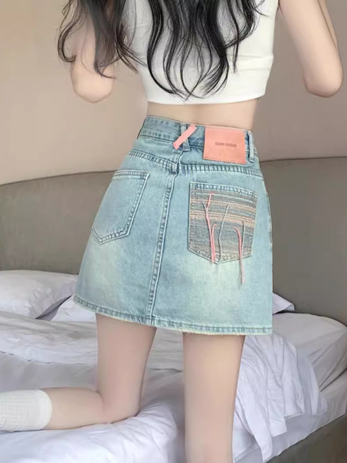 تنورة قصيرة نسائية من الدنيم ا - مراجعة Denim Shorts Women وسعره