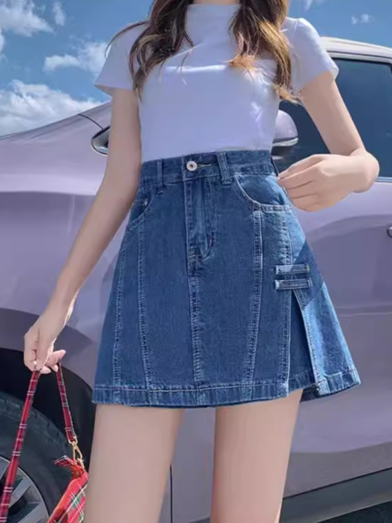 تنورة قصيرة نسائية من الدنيم ا - مراجعة Denim Shorts Women وسعره