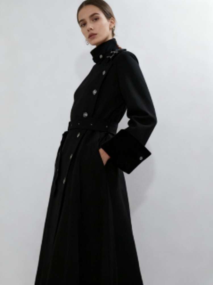 معطف صوفي طويل أنيق بأسلوب قوط - مراجعة Women'S Fashion Long Coat وسعره