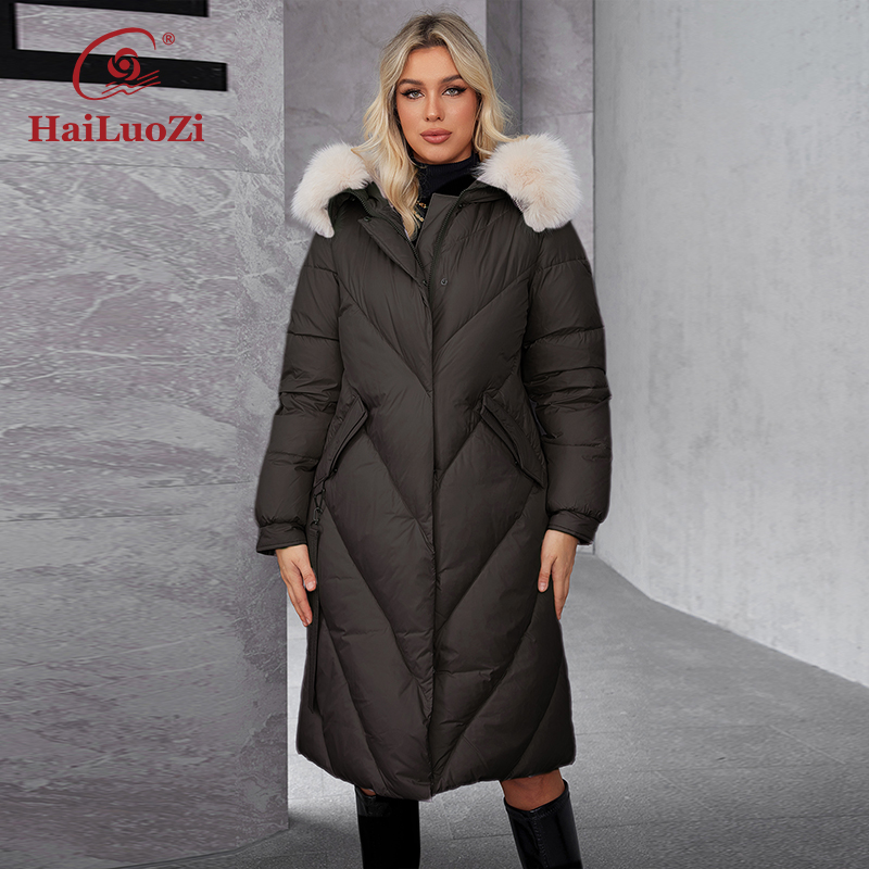 HaiLuoZi-معطف طويل بغطاء للرأس - مراجعة Women'S Fashion Long Coat وسعره