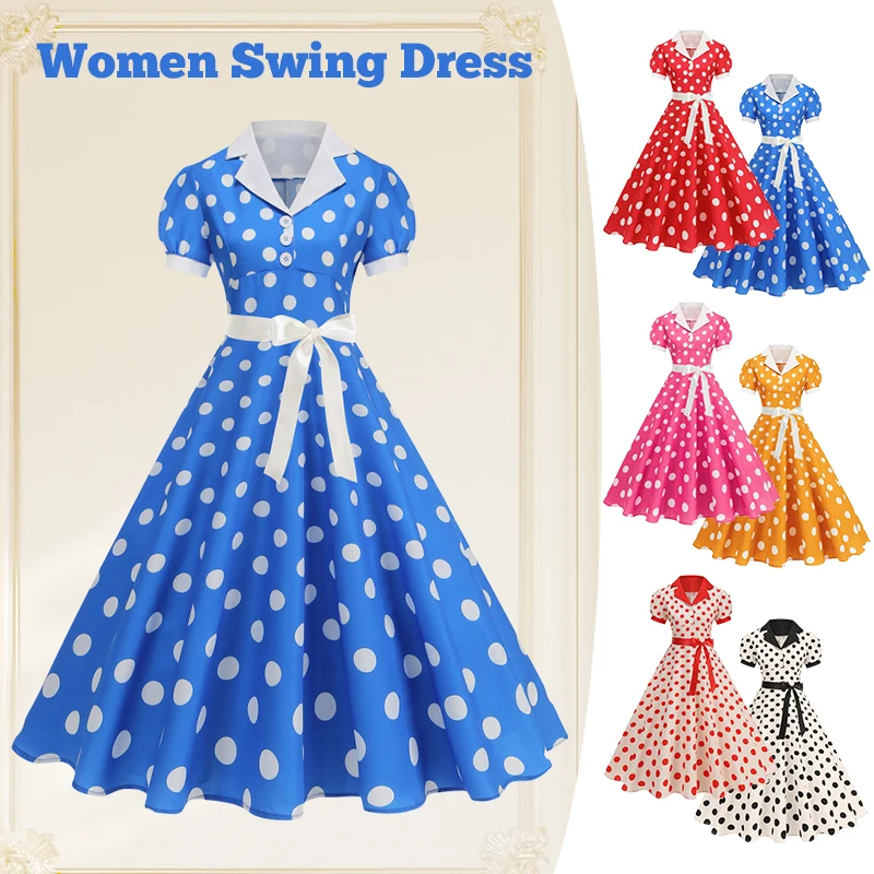 خمر البولكا نقطة فستان صيفي ال - مراجعة Women'S Fashion Of The 60S وسعره