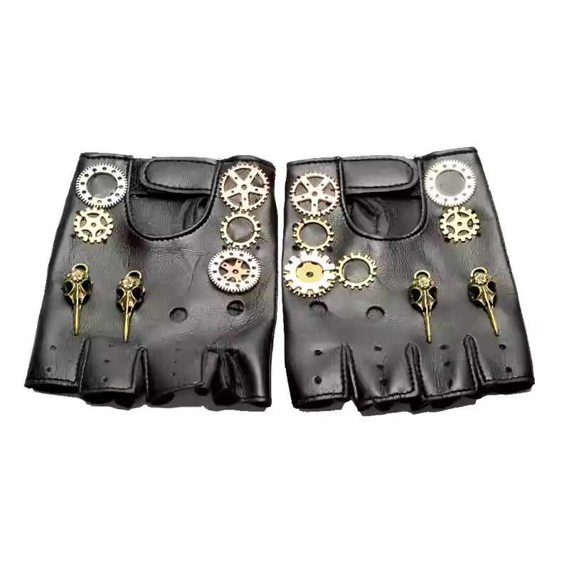 Steampunk بو الجلود أصابع البو - مراجعة Women Fashion Gloves وسعره