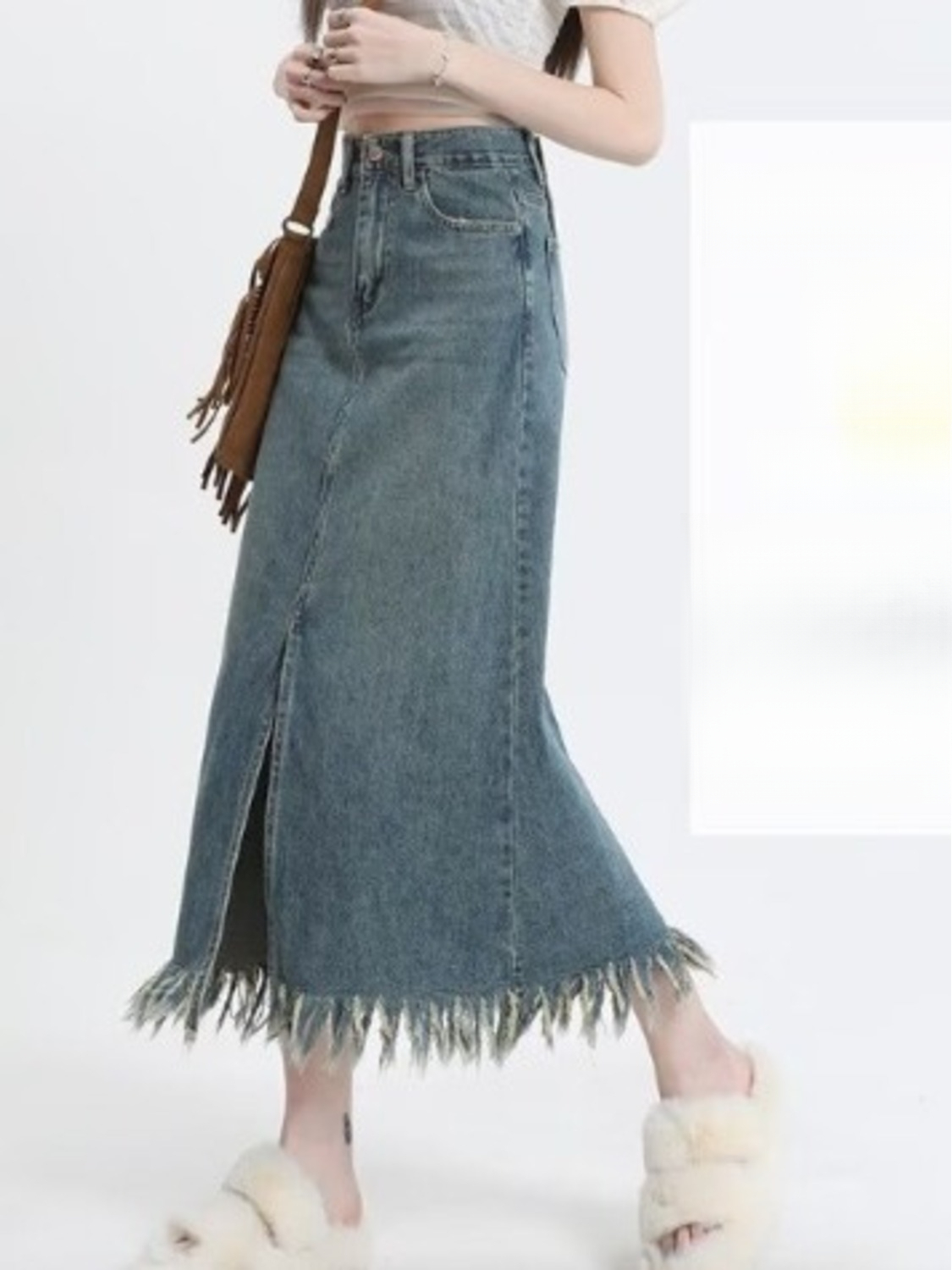 تنورة قصيرة نسائية عالية الخصر - مراجعة Denim Shorts Women وسعره