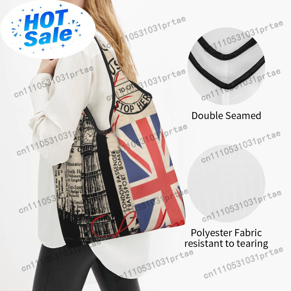 حقيبة تسوق مخصصة بتصميم لندني  - مراجعة Women'S Fashion London وسعره