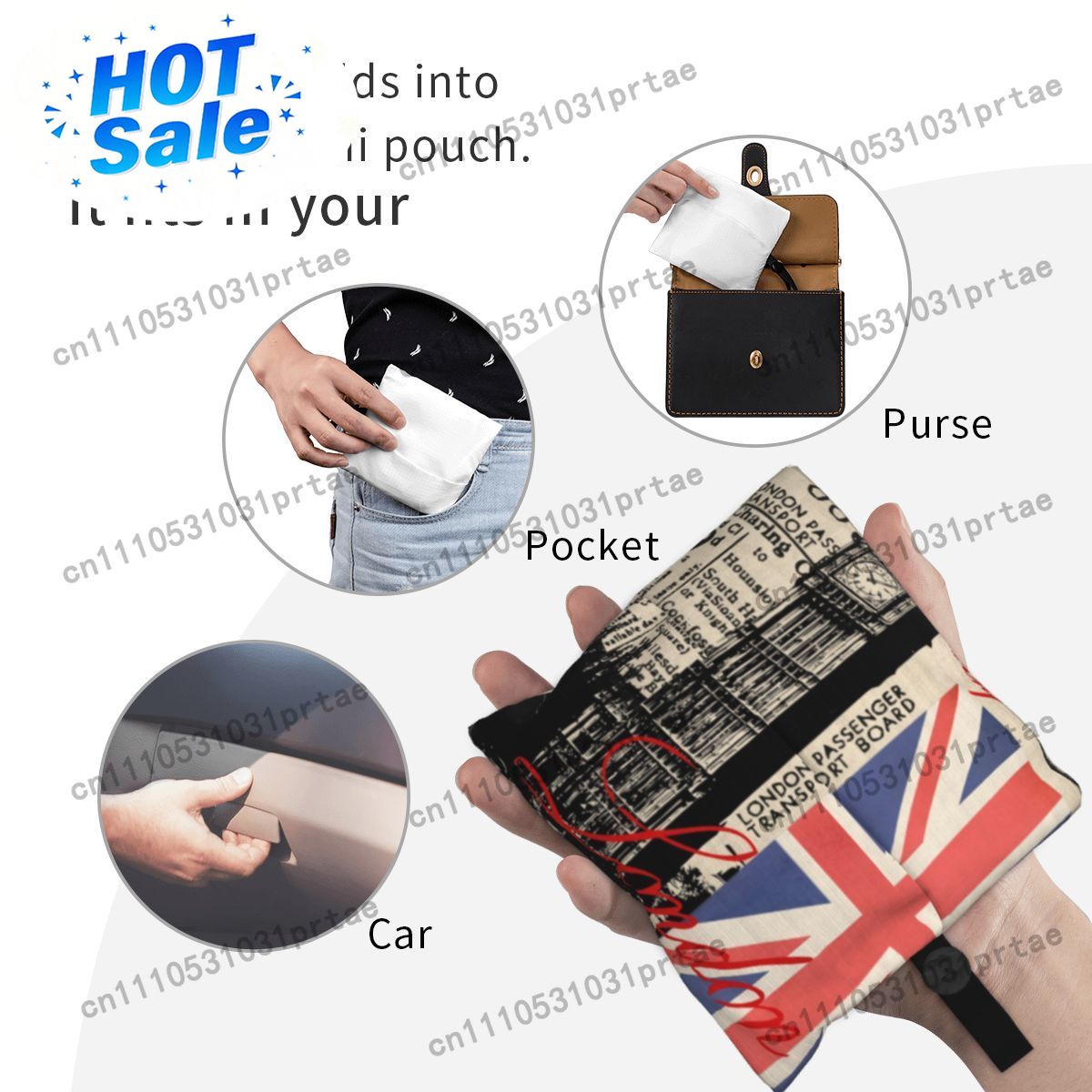 حقيبة تسوق مخصصة بتصميم لندني  - مراجعة Women'S Fashion London وسعره